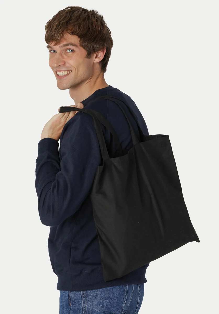 Neutral Tiger Cotton Shopping Bag With Long Handles