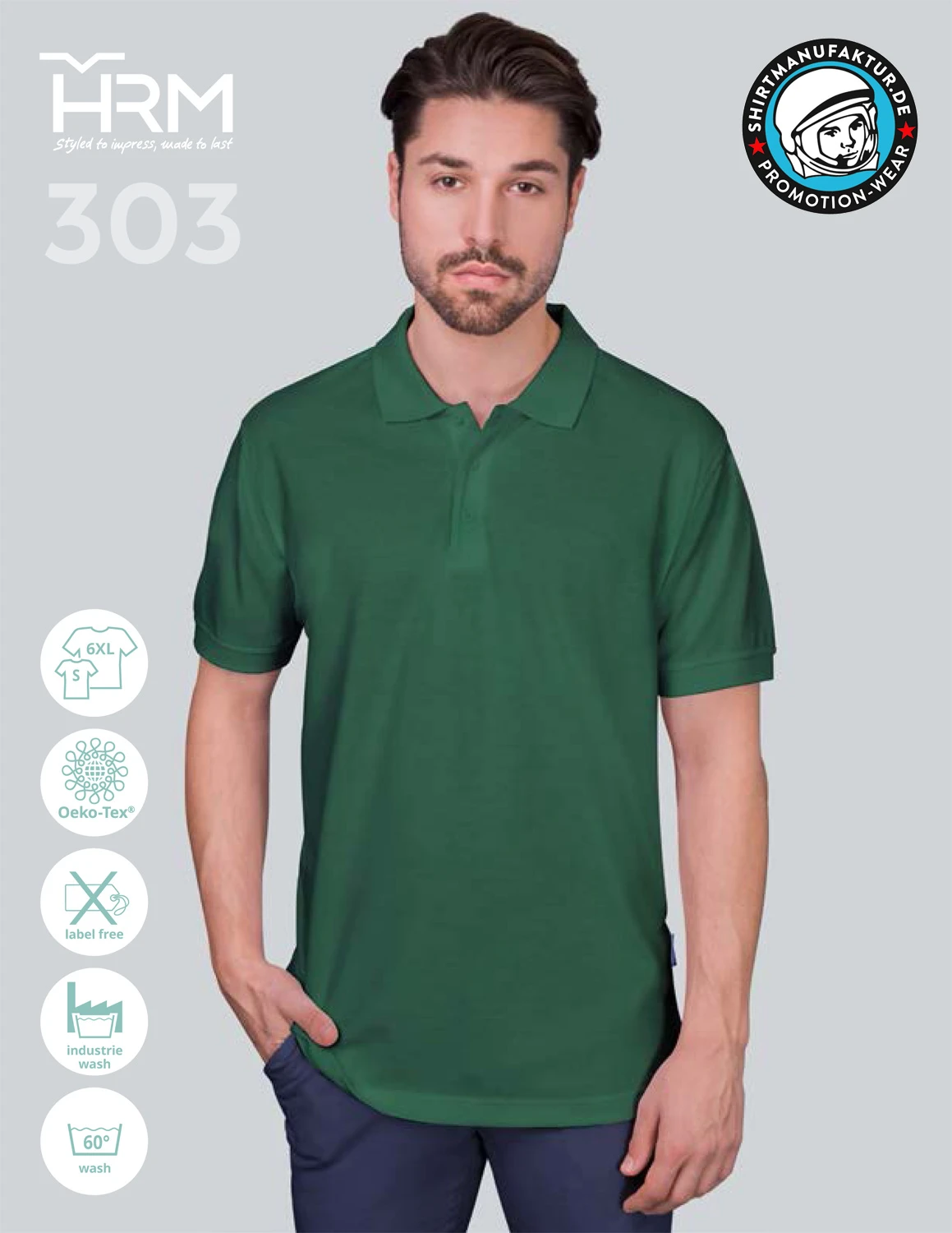 HRM Mens Heavy Performance Polo HRM Mens Heavy Performance Polo