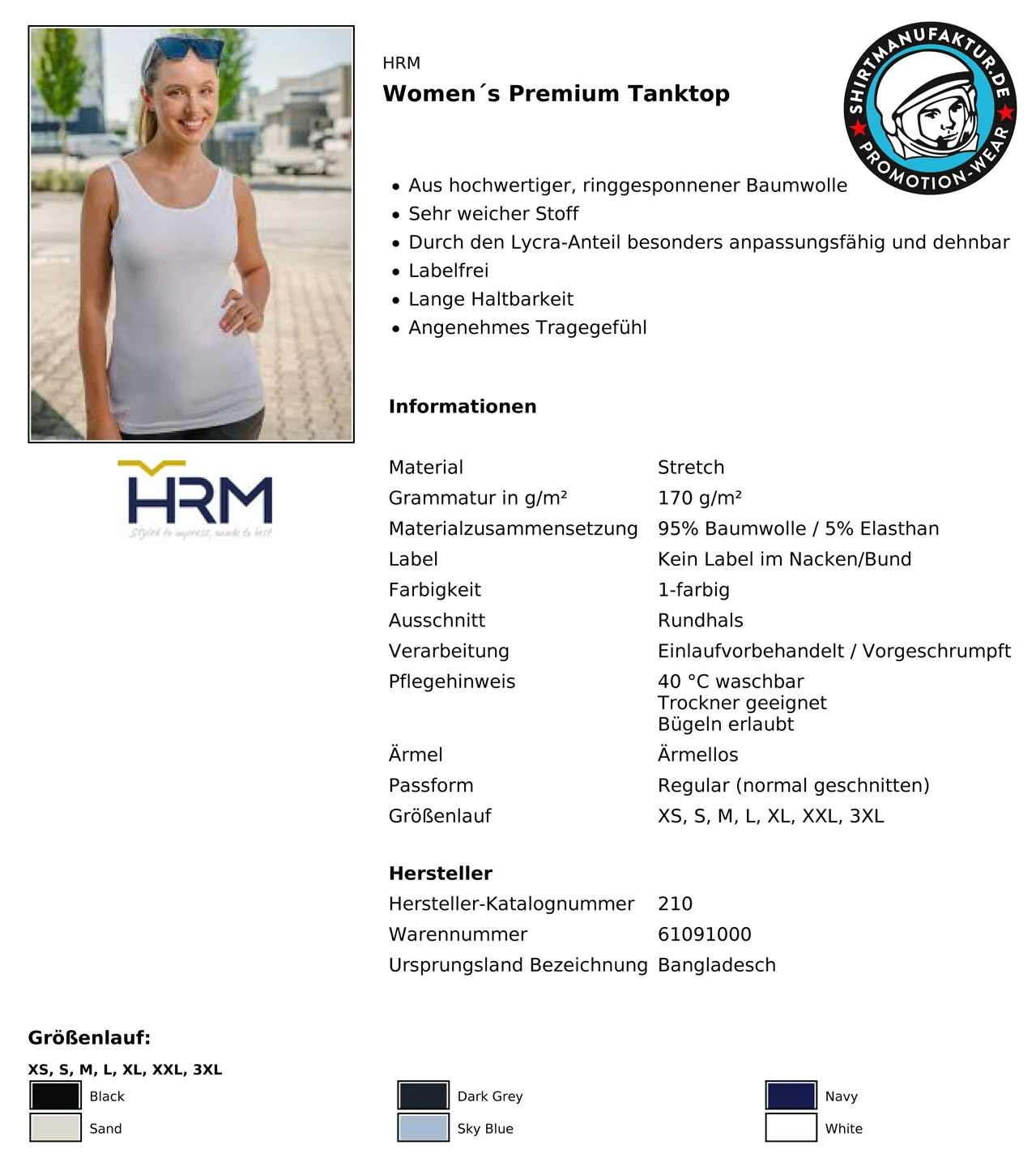 HRM Womens Premium Tanktop