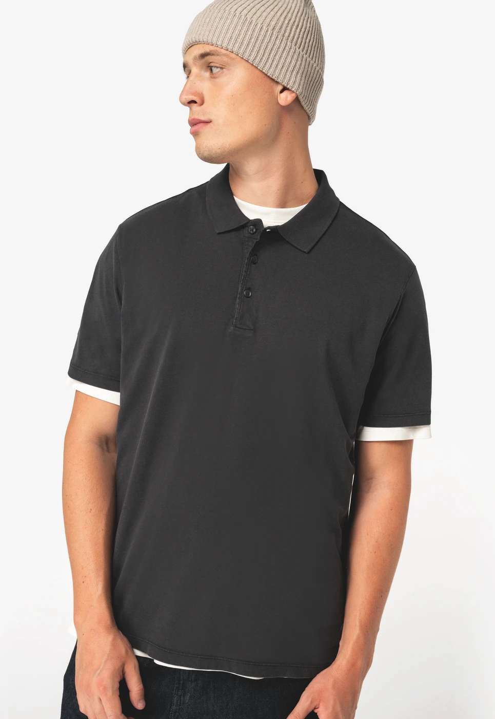 Native Spirit Mens Washed Jersey Polo Native Spirit Mens Washed Jersey Polo
