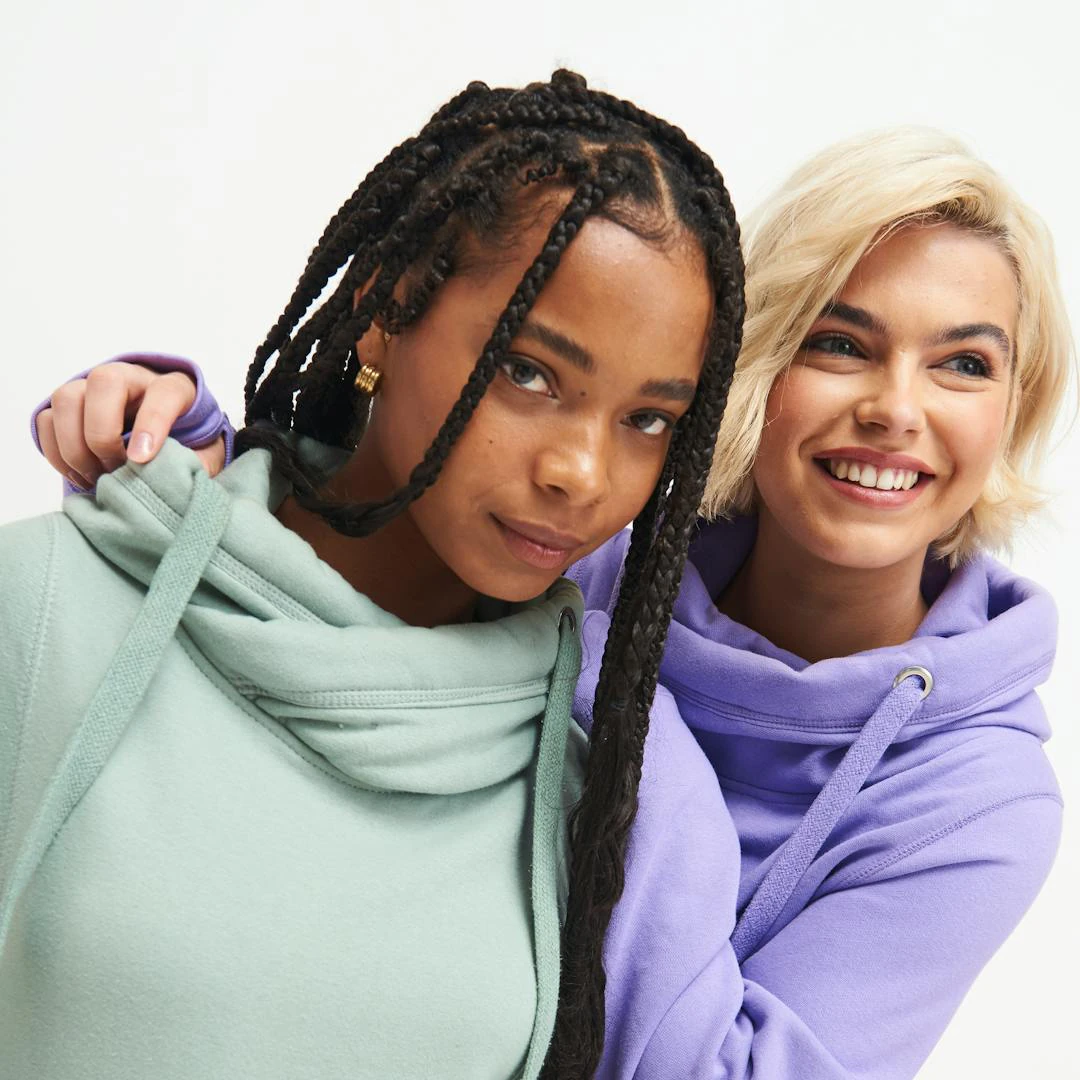 Just Hoods Cross Neck Hoodie
