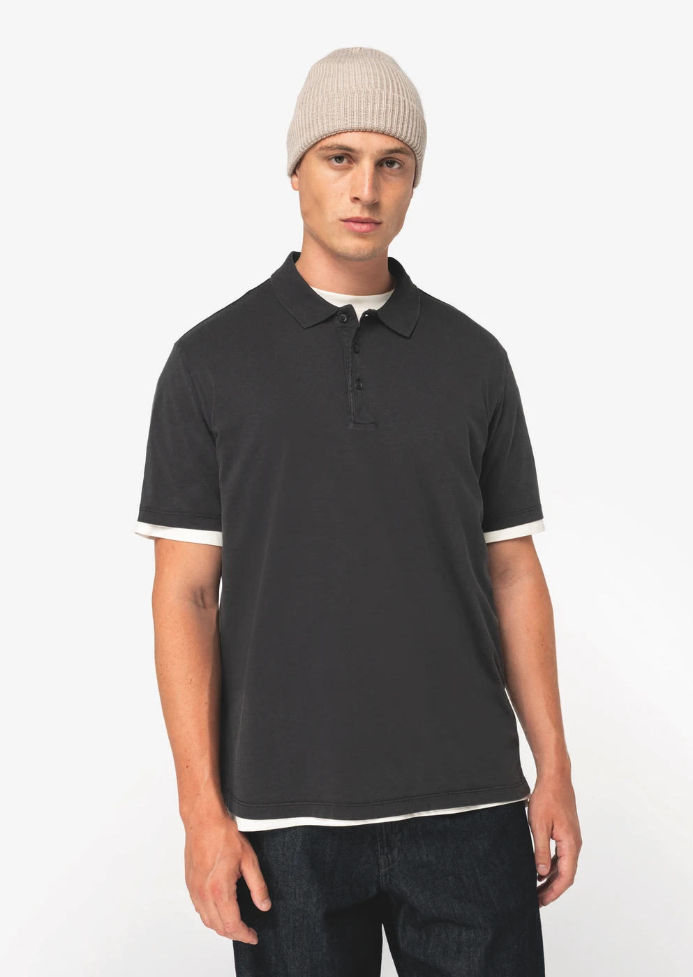 Native Spirit Mens Washed Jersey Polo