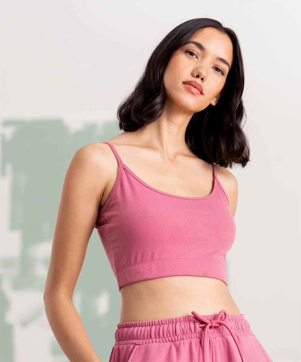 SkinniFit Womens Sustainable Fashion Cropped Cami Top