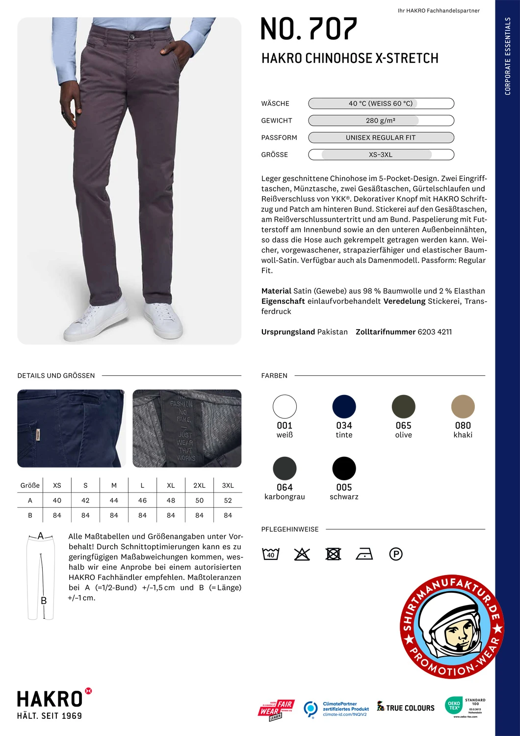 Hakro Chinohose X-Stretch Hakro Chinohose X-Stretch