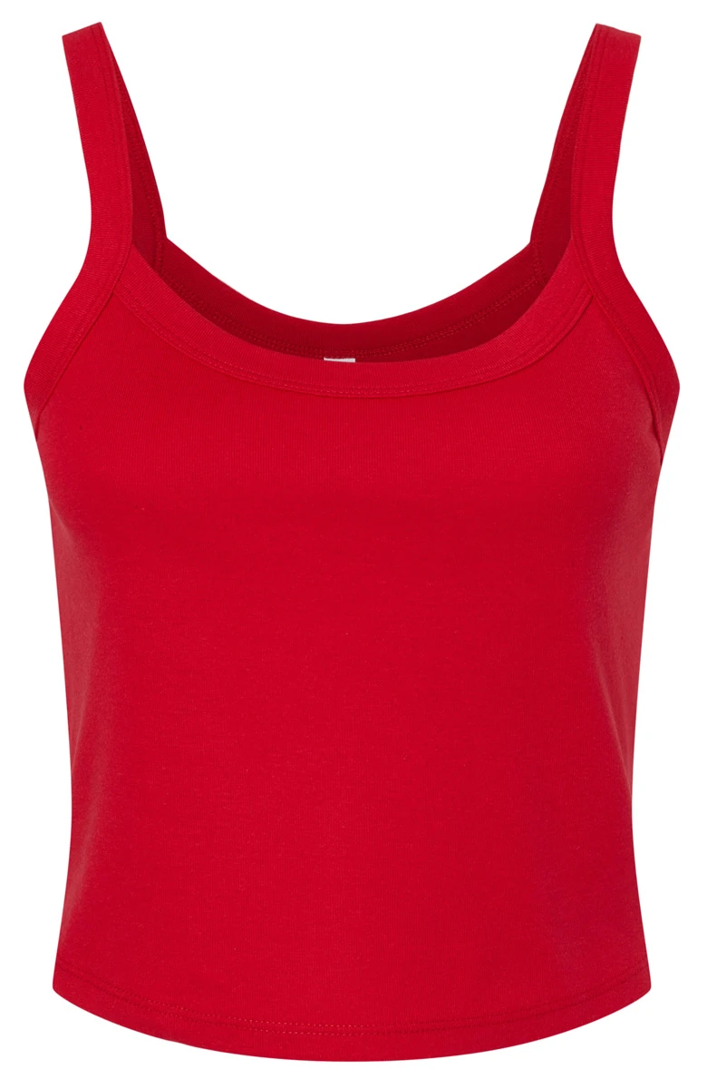 Bella Womens Micro Rib Spaghetti Strap Tank