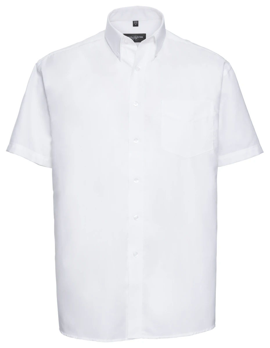 Russell Mens Short Sleeve Oxford Shirt