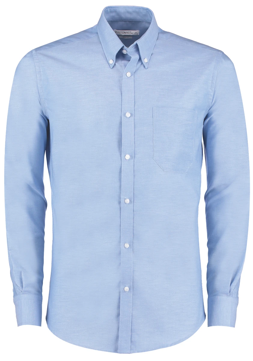 Kustom Kit Slim Fit Workwear Oxford Shirt Longsleeve