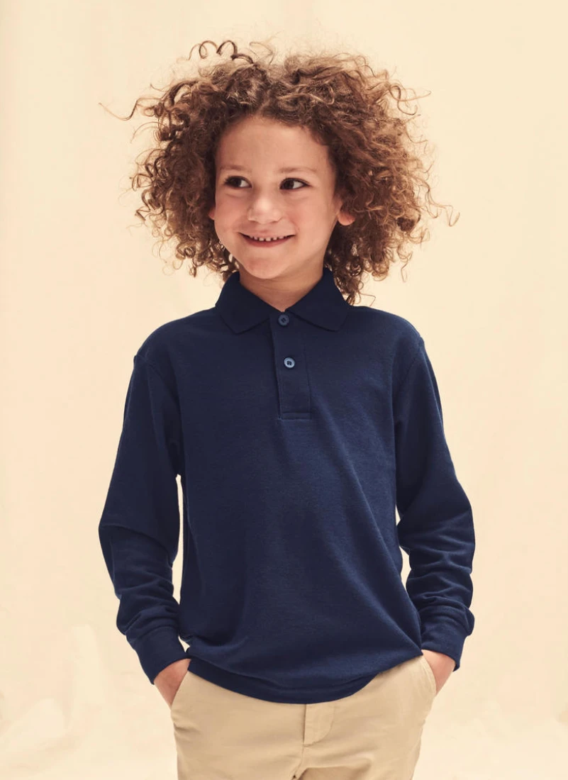 Fruit of the Loom Kids Longsleeve 65/35 Polo