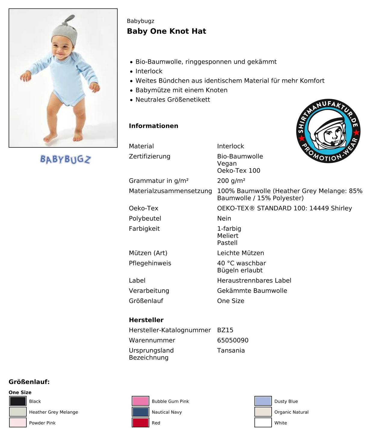 Babybugz Baby One Knot Hat