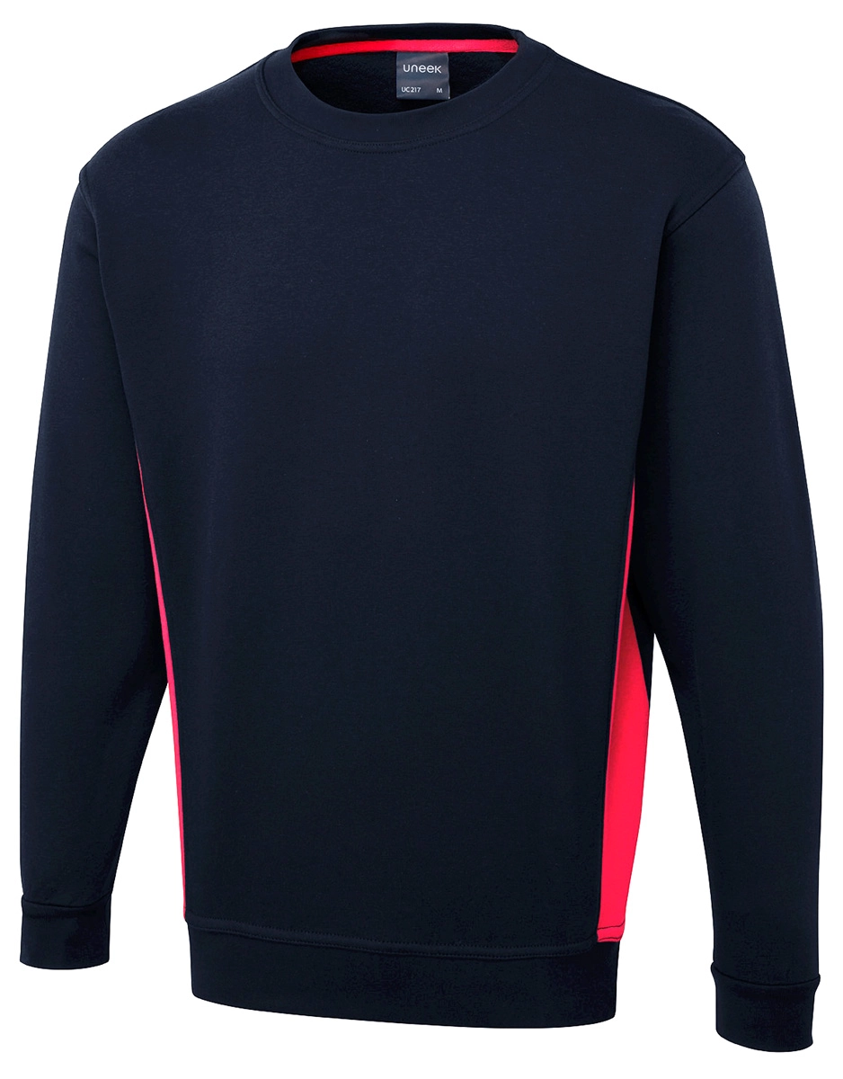 Uneek Two Tone Crew Neck Sweatshirt