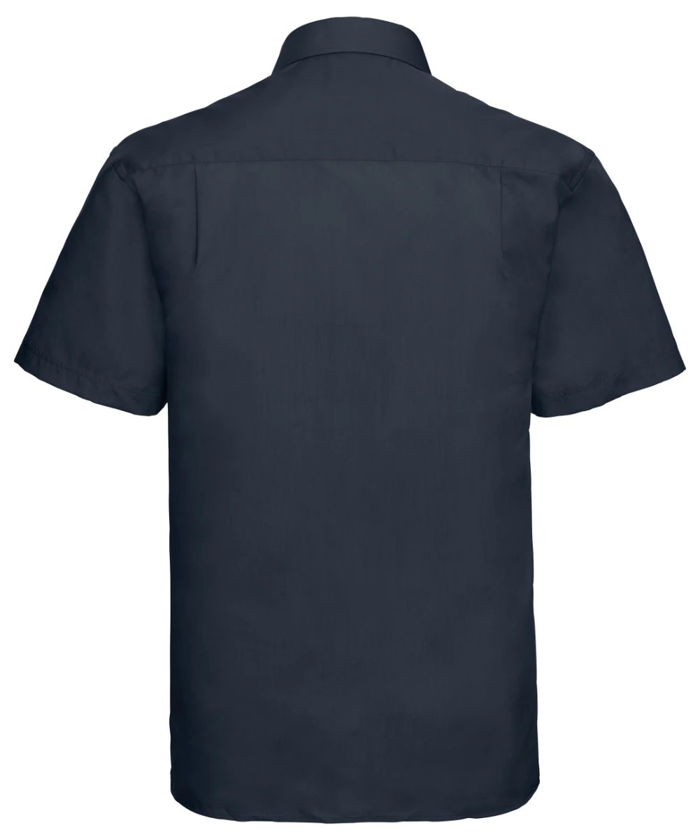 Russell Mens Short Sleeve Poly-Cotton Poplin Shirt