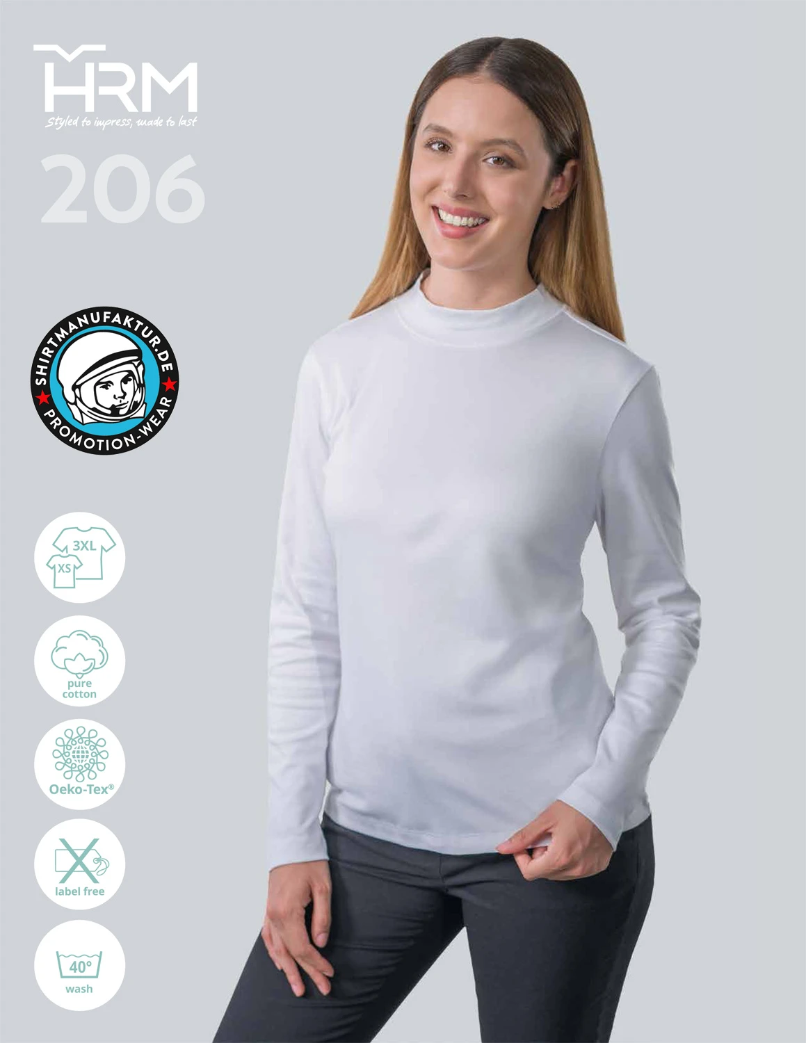 HRM Womens Premium Highneck Longsleeve