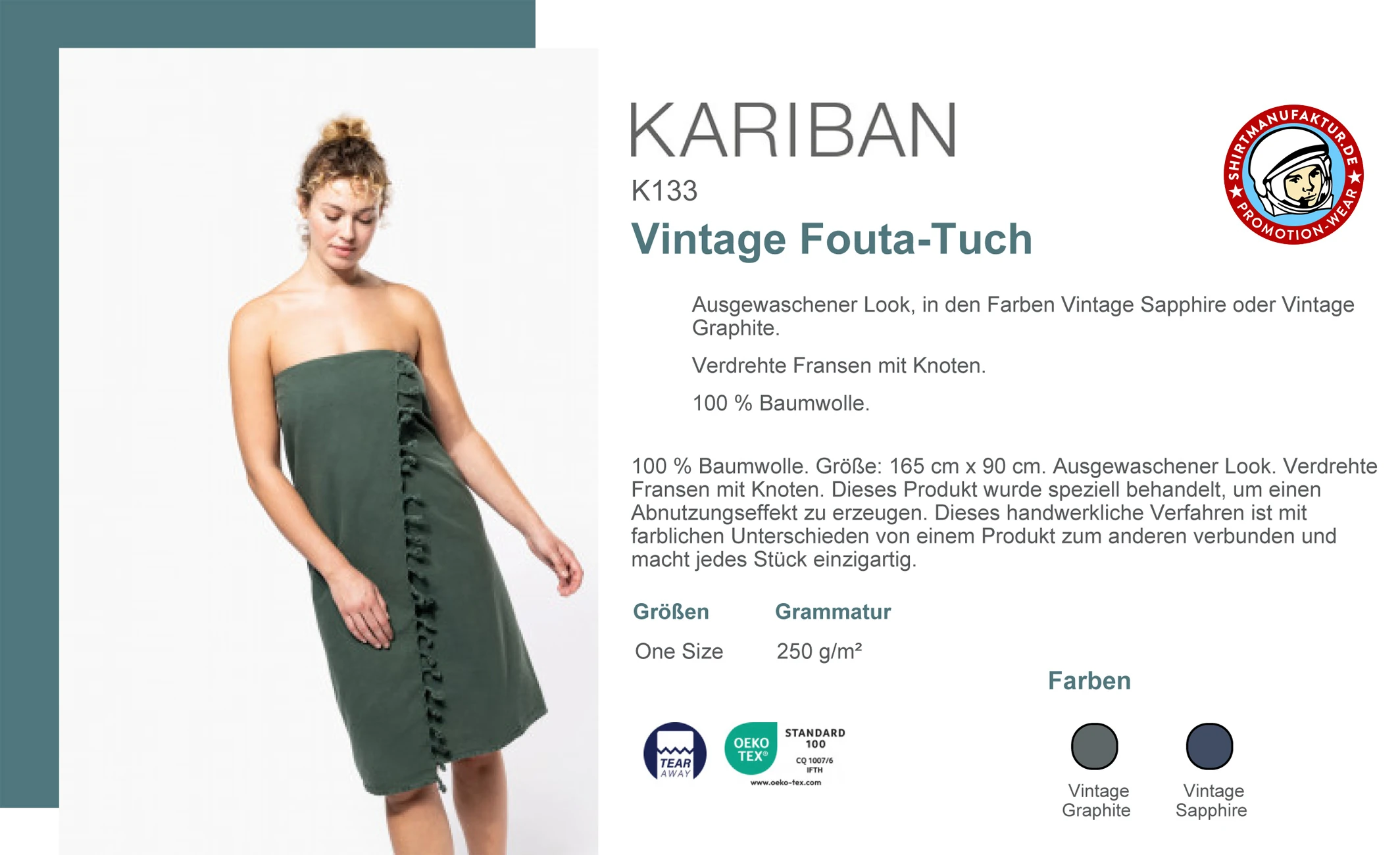 Kariban Vintage Fouta-Tuch
