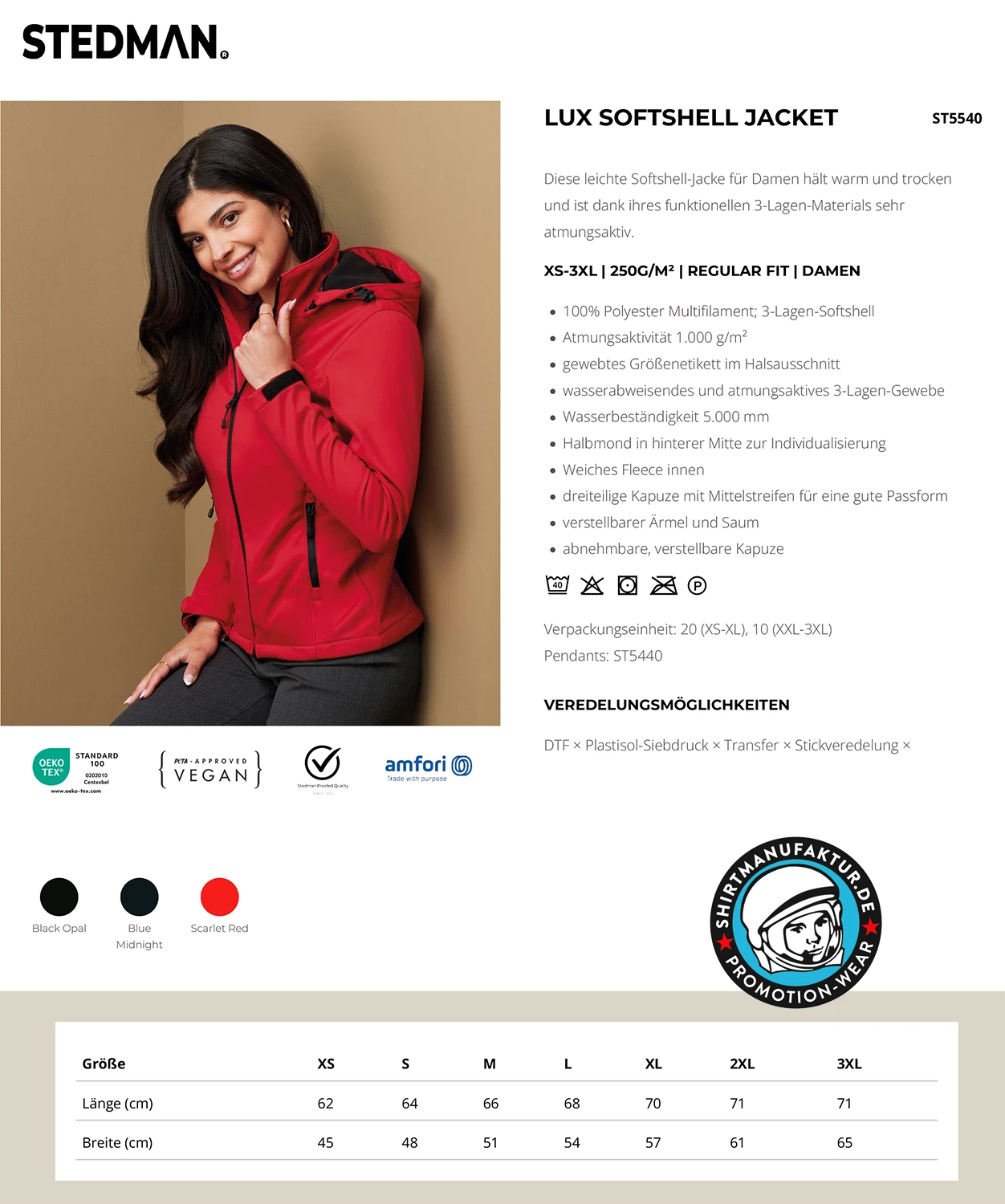 Stedman Lux Softshell Jacket Women