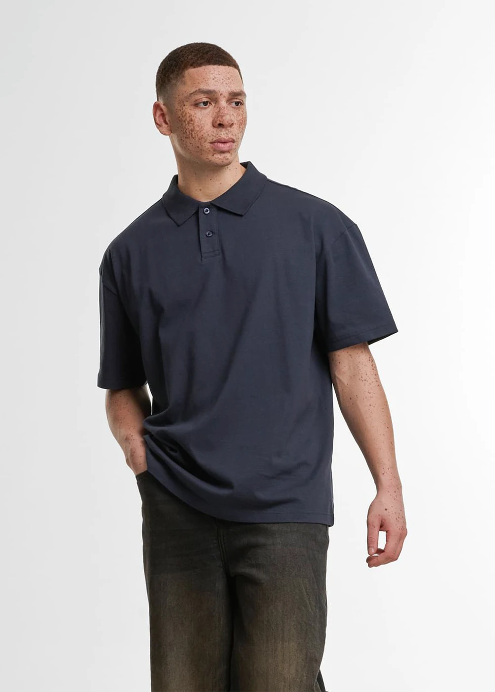 Build Your Brand Oversized Polo Shirt