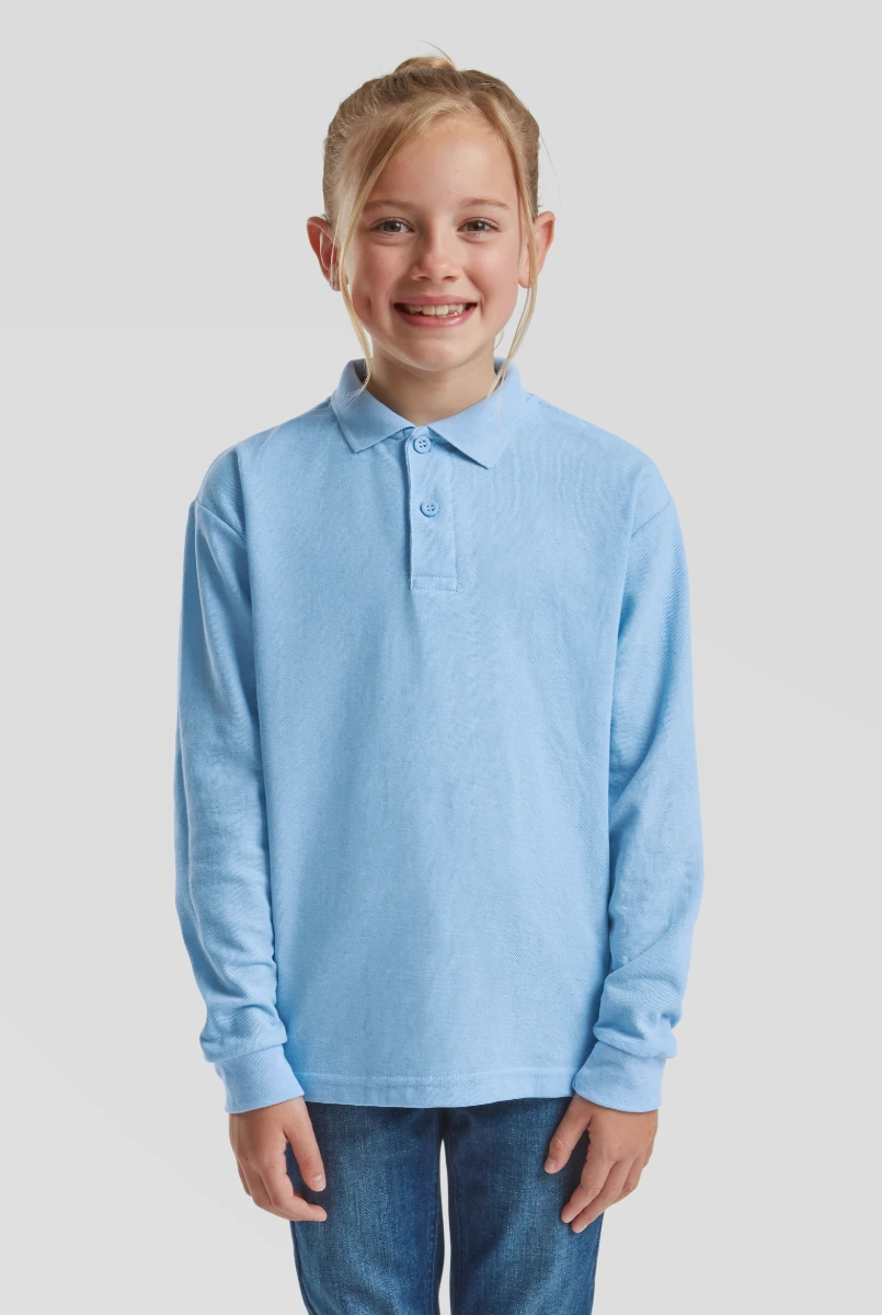 Fruit of the Loom Kids Longsleeve 65/35 Polo