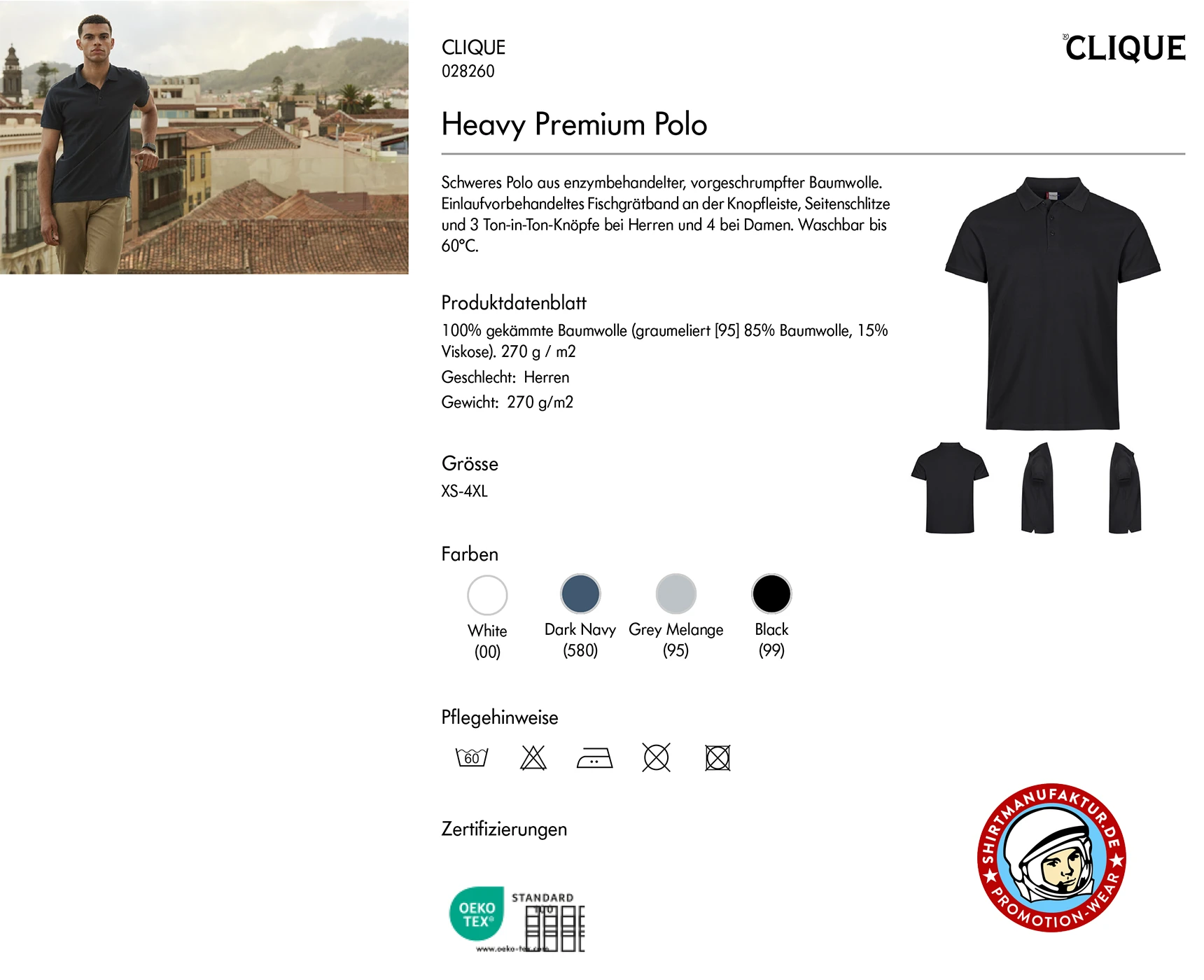 Clique Heavy Premium Polo