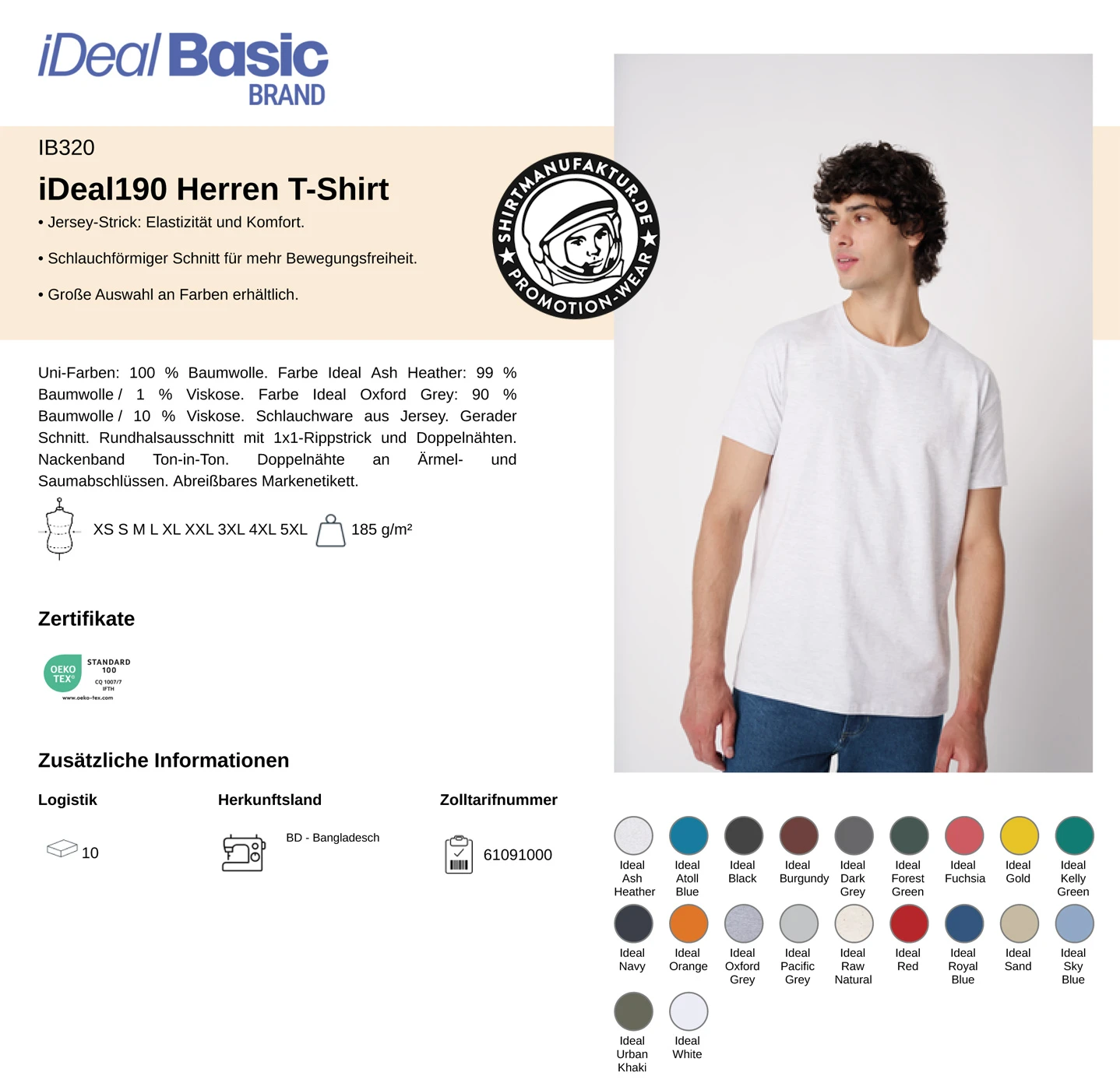 Ideal Basic Mens 190 T-Shirt