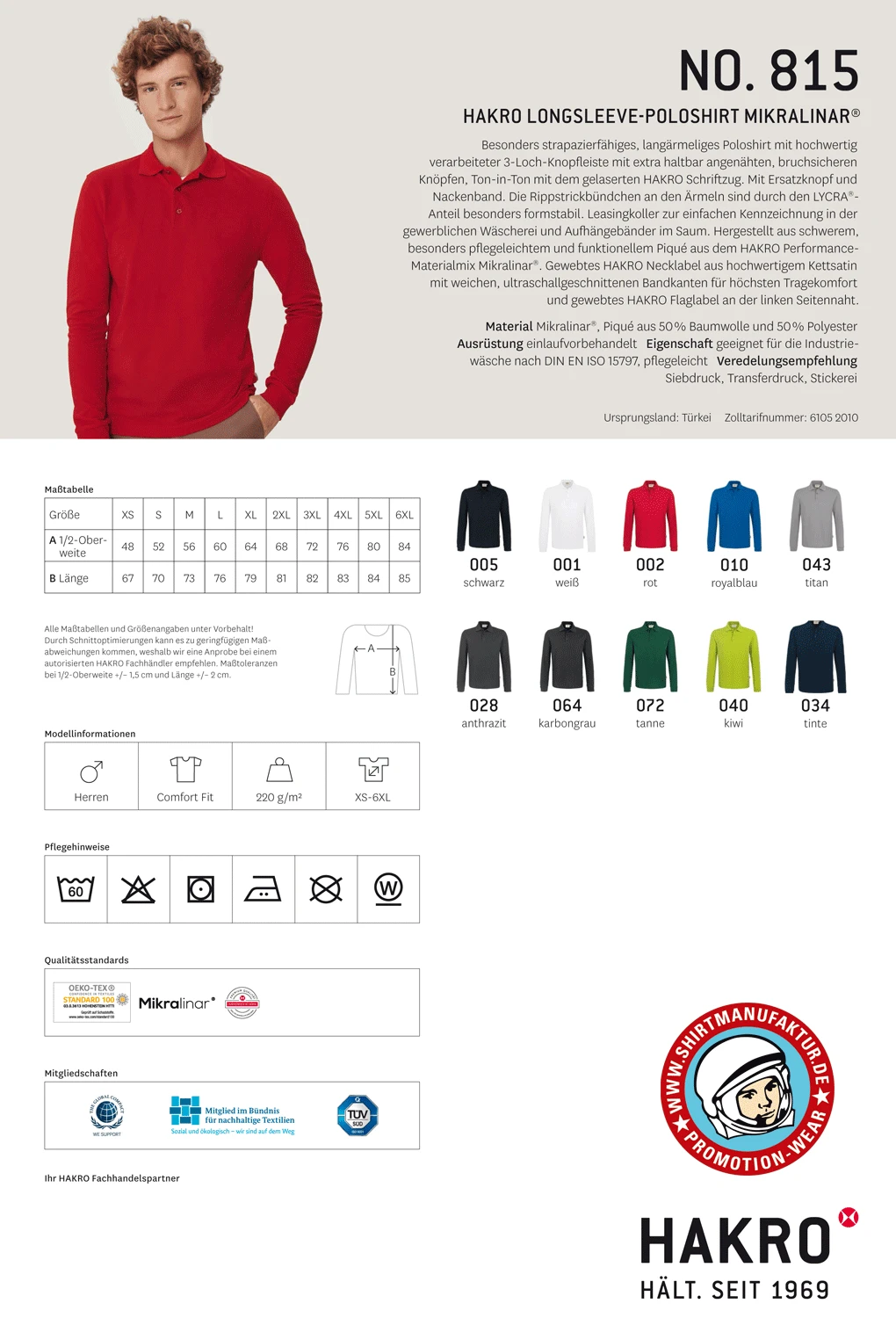 Hakro Longsleeve Polo Mikralinar Hakro Longsleeve Polo Mikralinar
