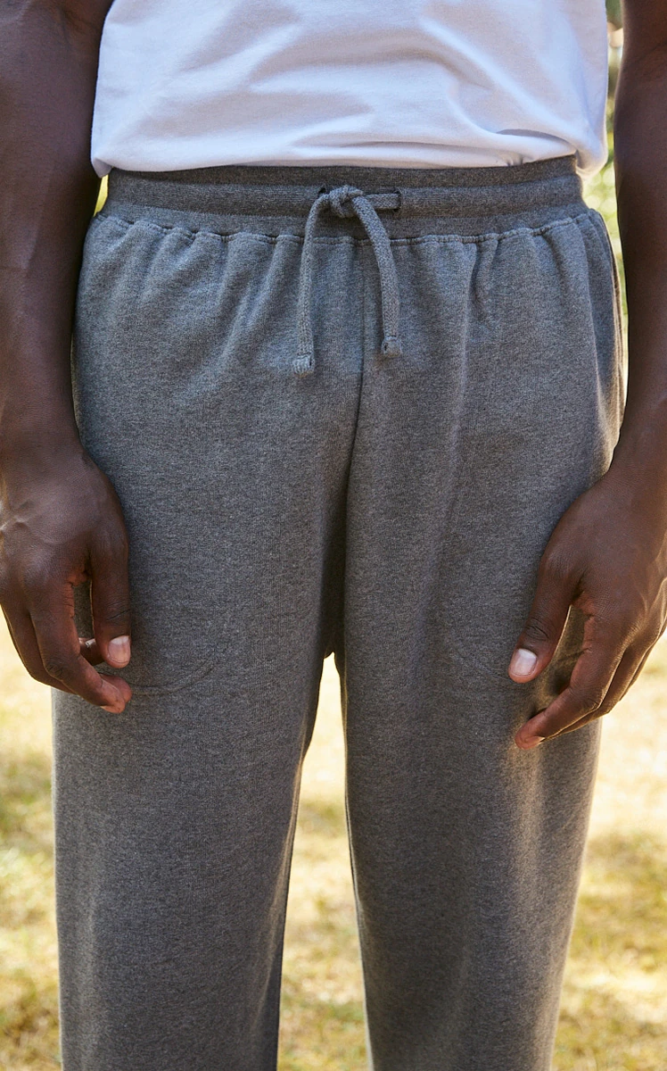 Neutral Unisex Sweatpants With Elastic Cuff