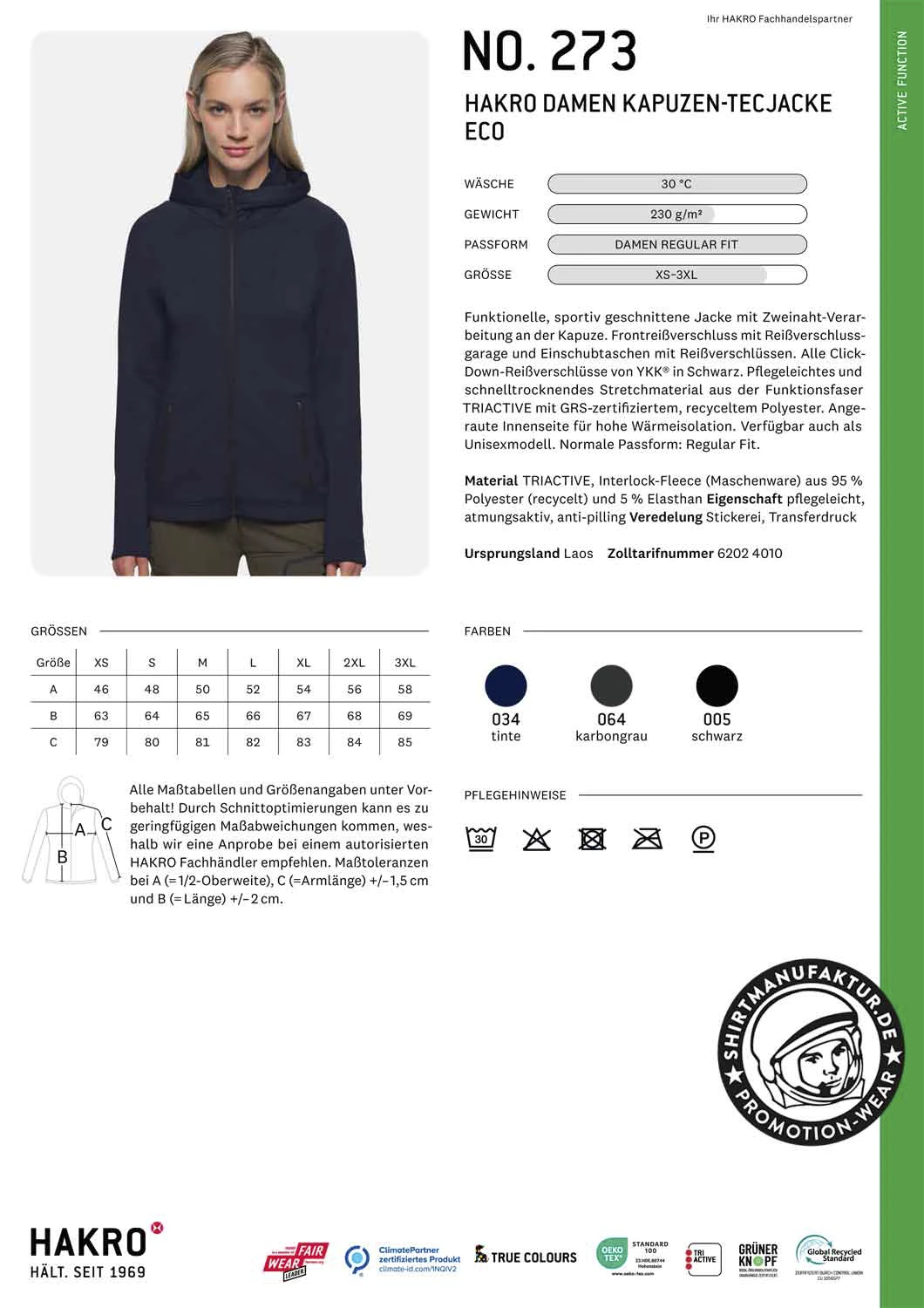 Hakro Ladies Tec Jacke Eco