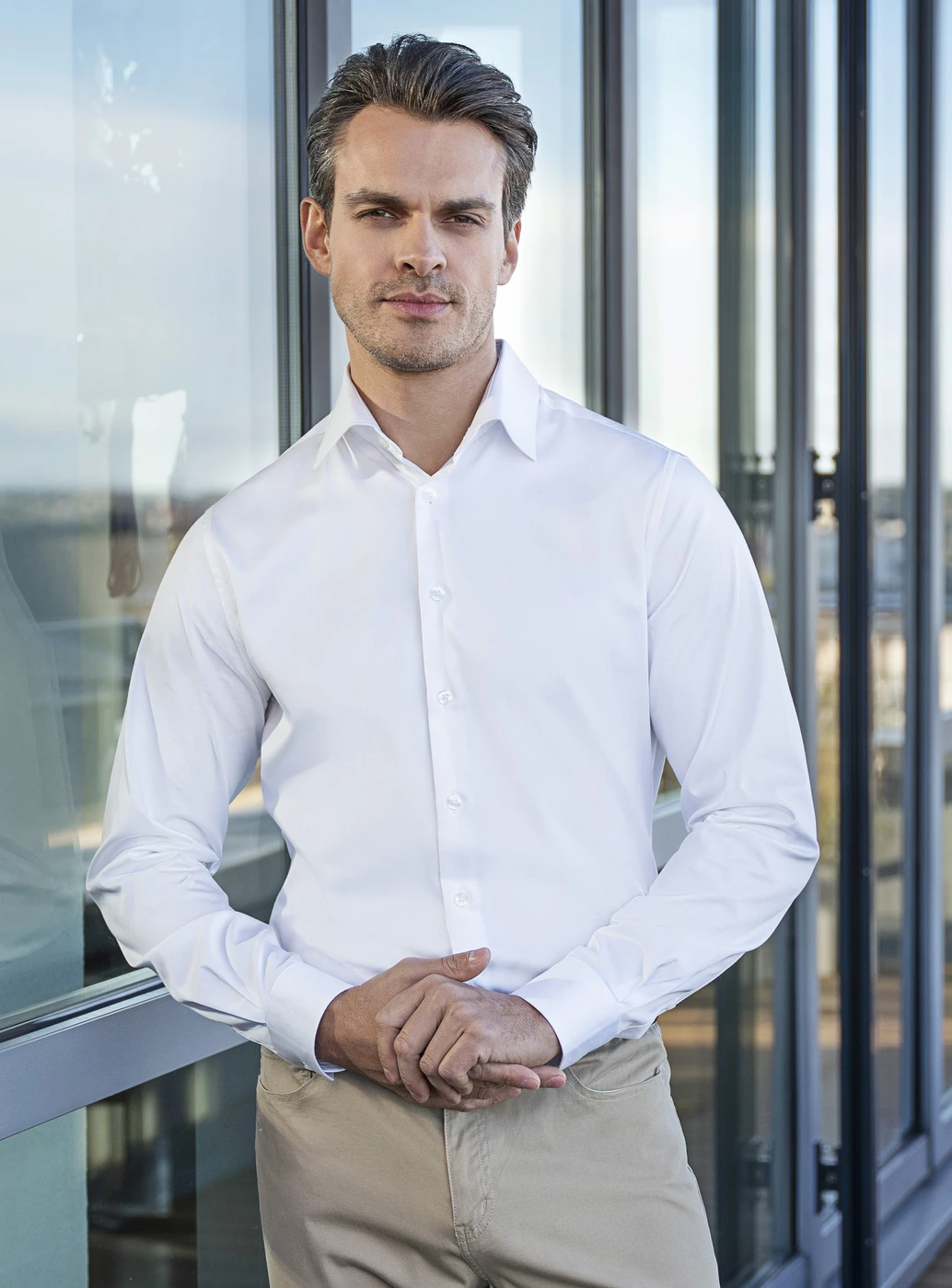 Karlowsky Langarm Herrenhemd Active-Stretch Modern-Fit