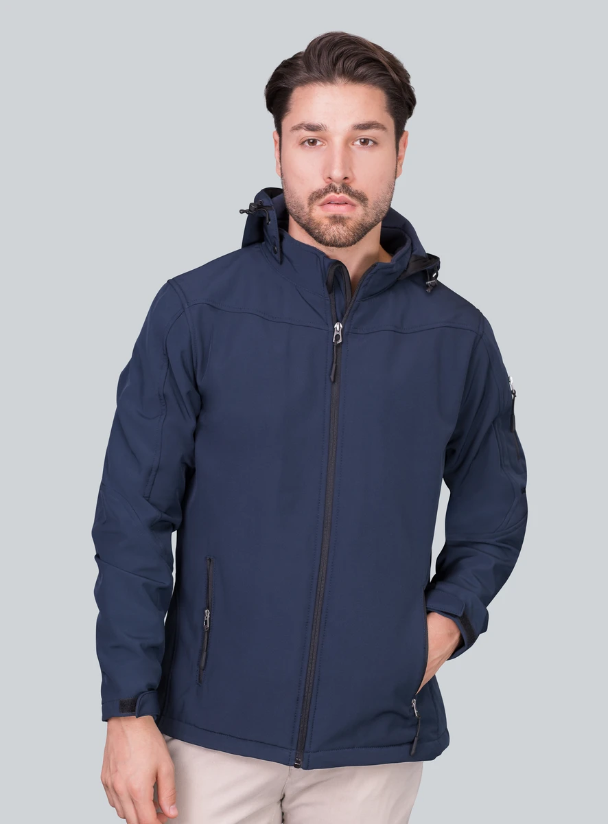 HRM Mens Hooded Softshell Jacket