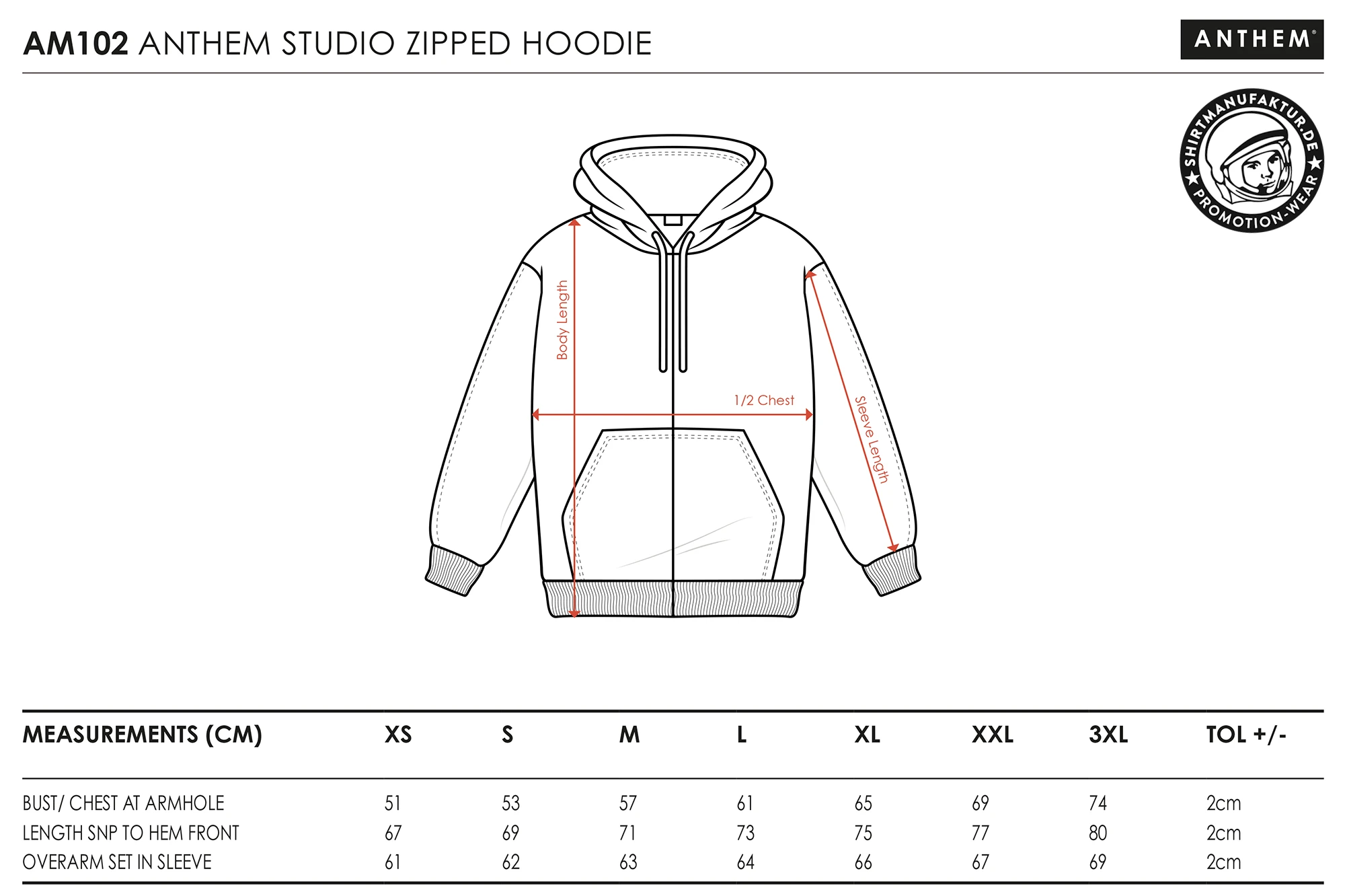 Anthem Studio Zipped Hoodie Anthem Studio Zipped Hoodie