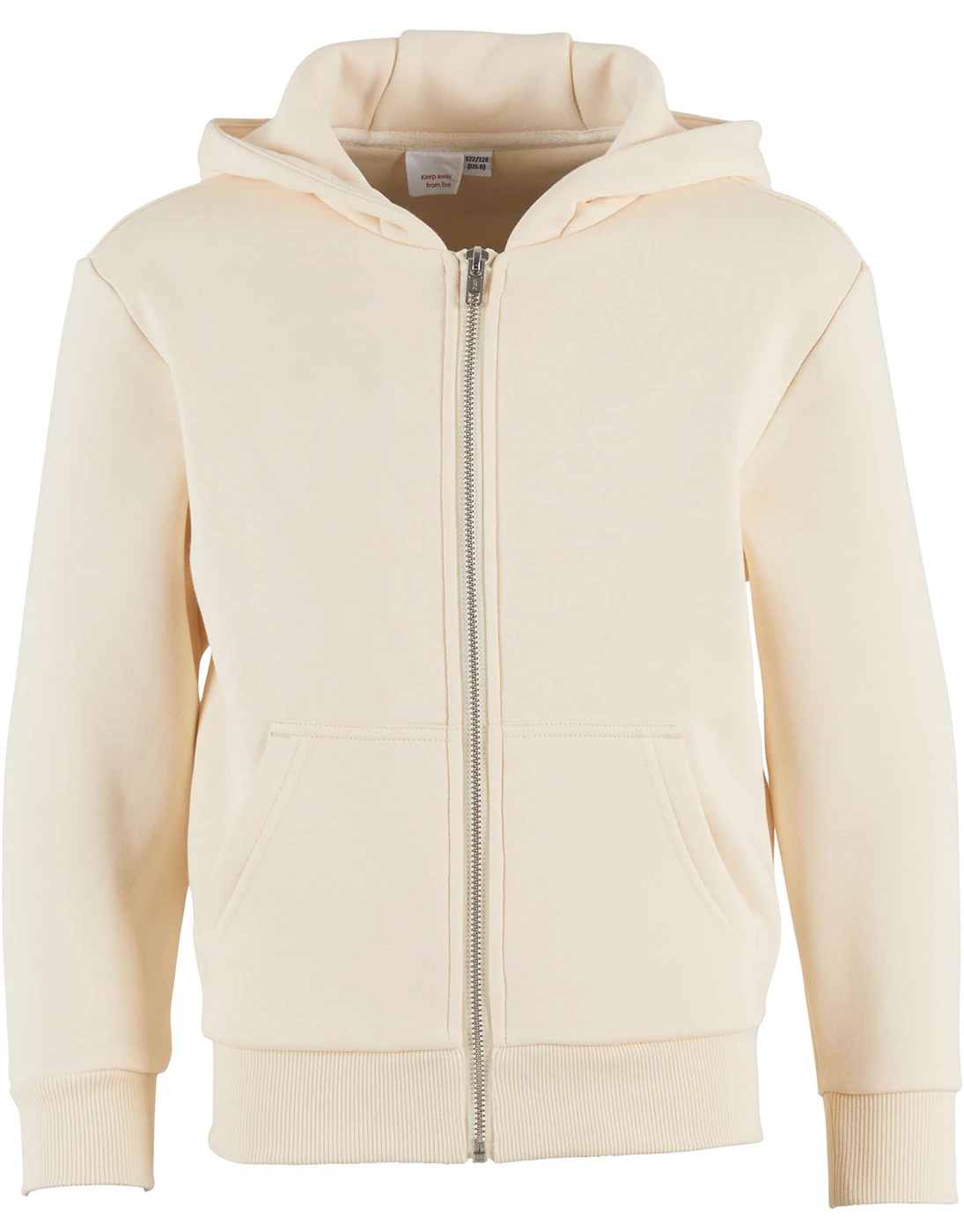 Build Your Brand Kids Fluffy Zip Hoodie