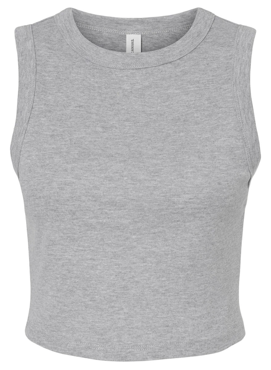 Bella Womens Micro Rib Muscle Crop Tank