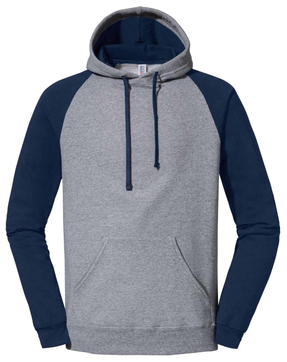Jerzees Nublend Colour-Block Raglan Hooded Sweatshirt