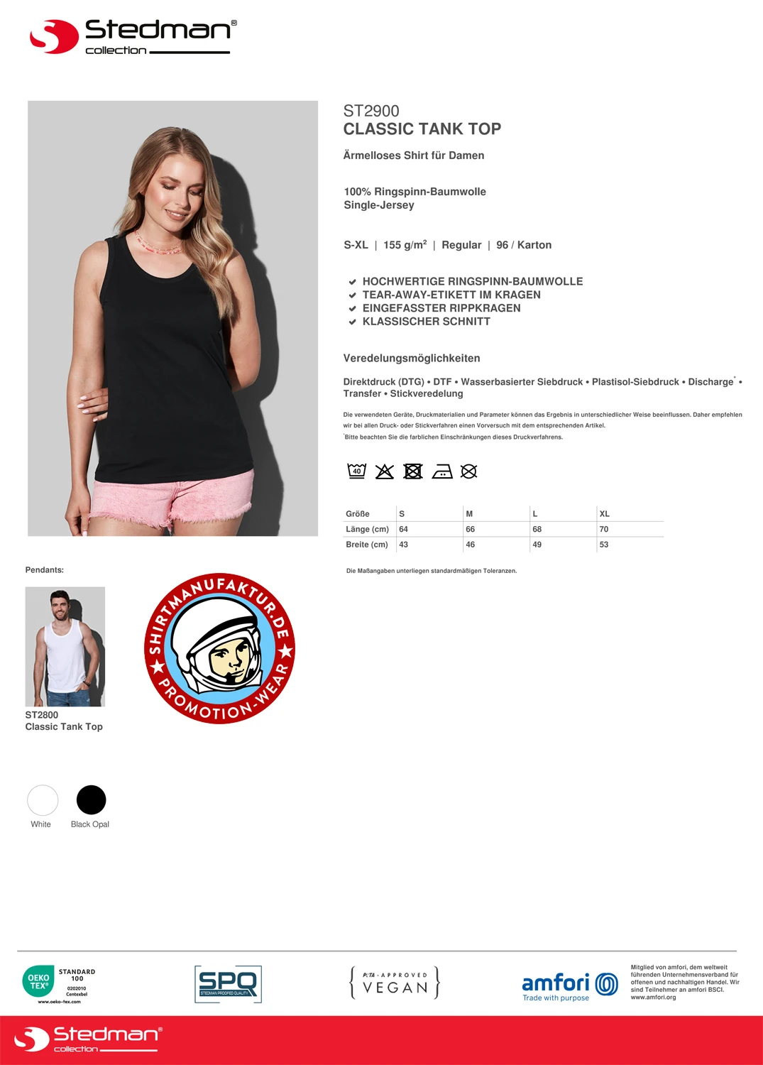 Stedman Women Classic Tank Top