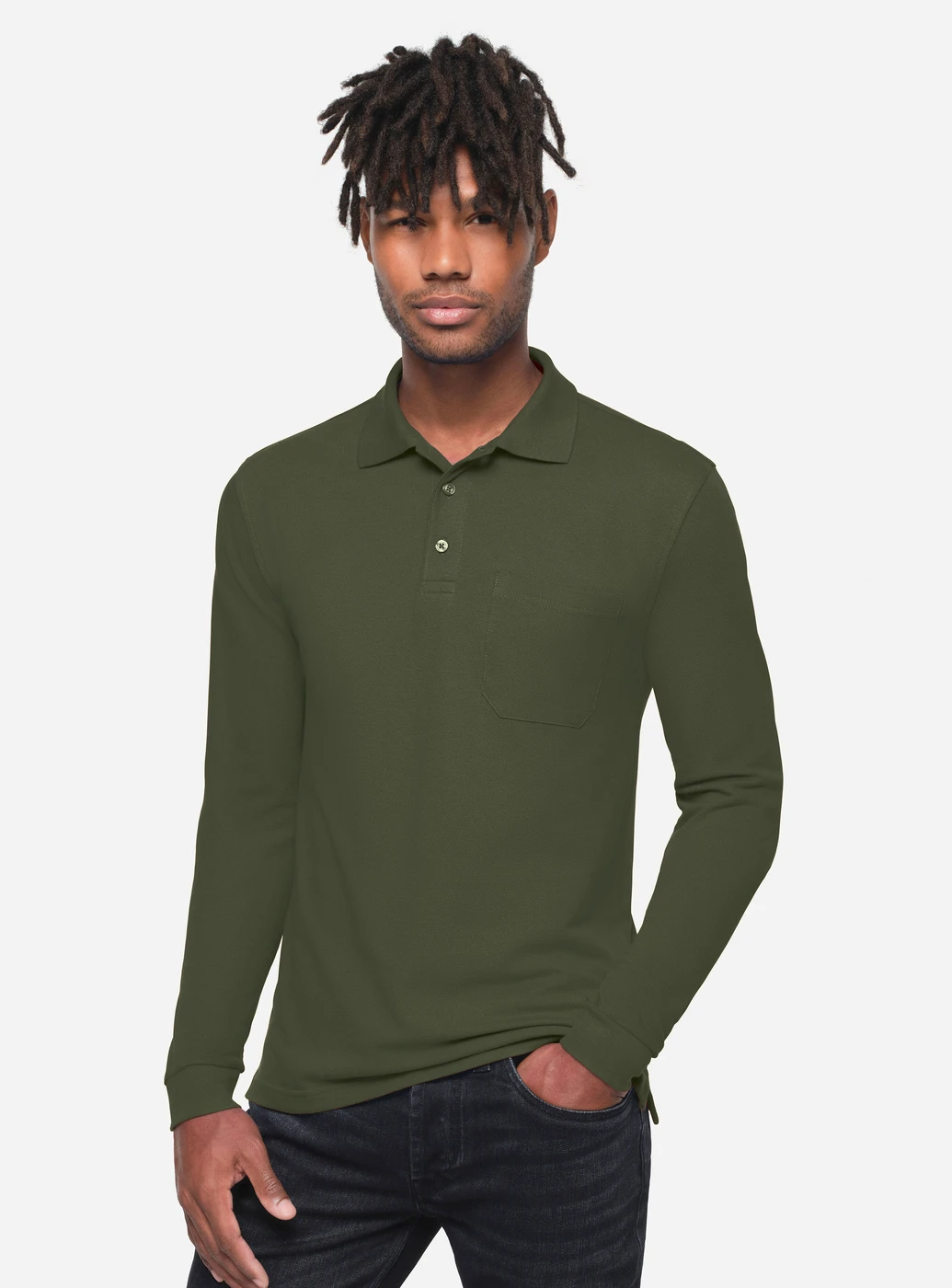 Hakro Pocket-Longsleeve-Polo Mikralinar Eco