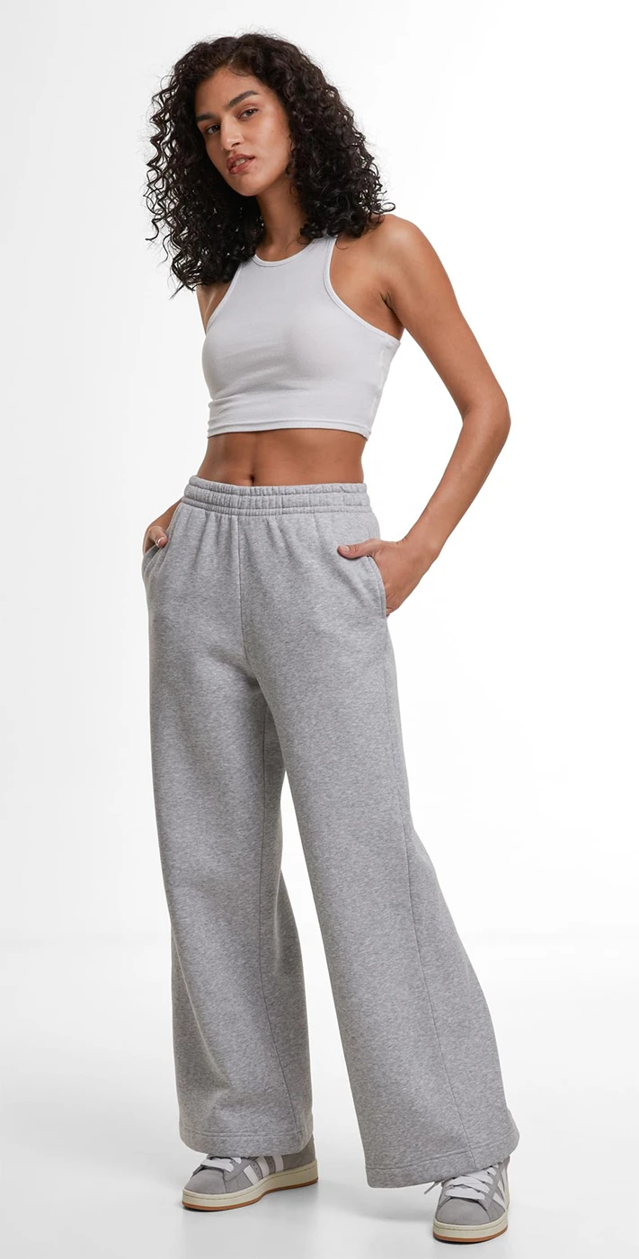 Build Your Brand Ladies Wideleg Sweatpants