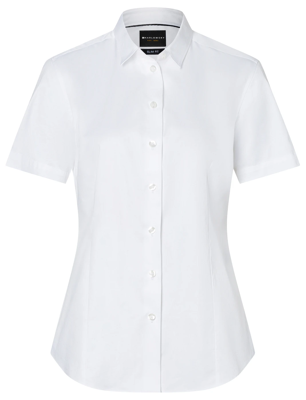 Karlowsky Kurzarm Damenbluse Active-Stretch Slim-Fit