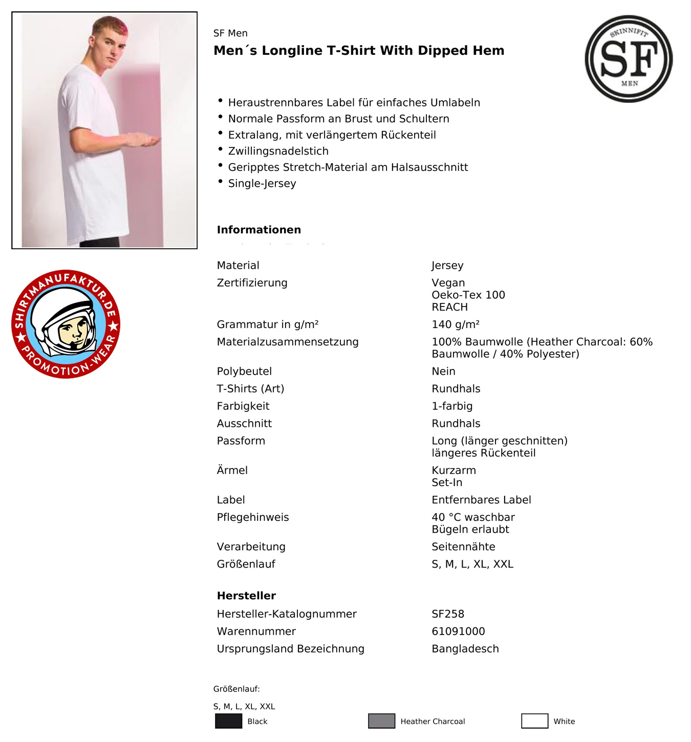 SkinniFit Longline T-Shirt with Dipped Hem