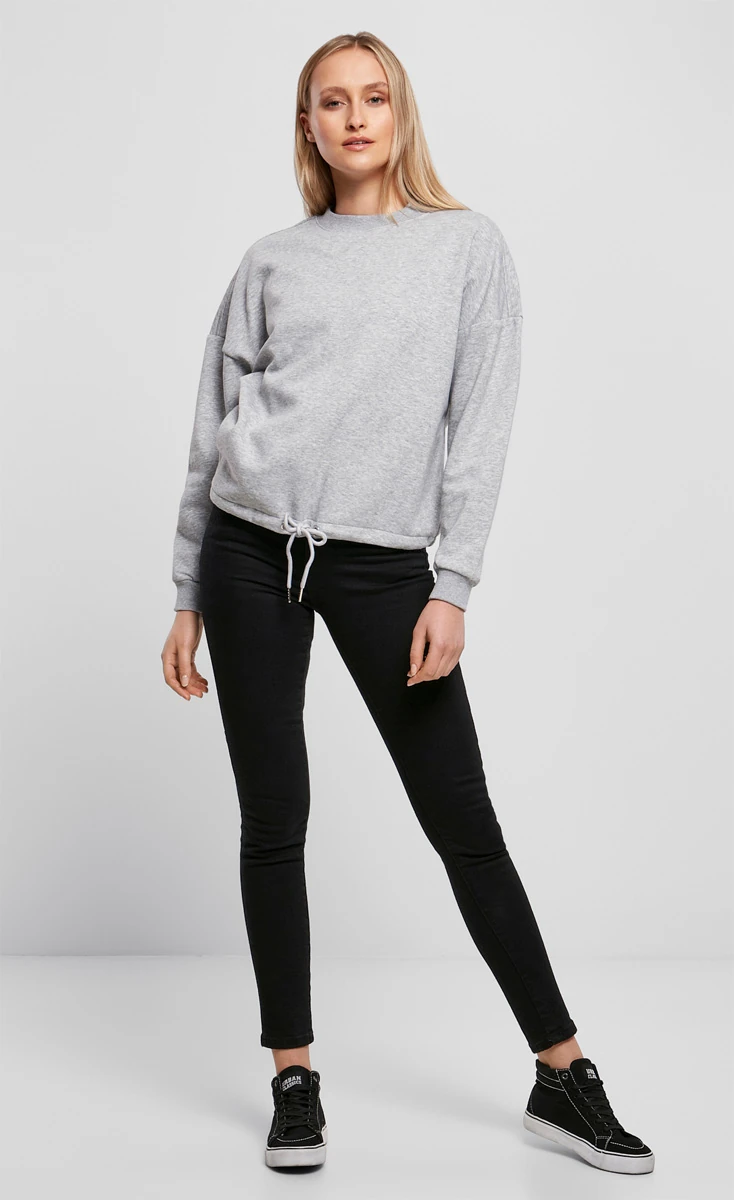 Build Your Brand Ladies Oversize Crewneck