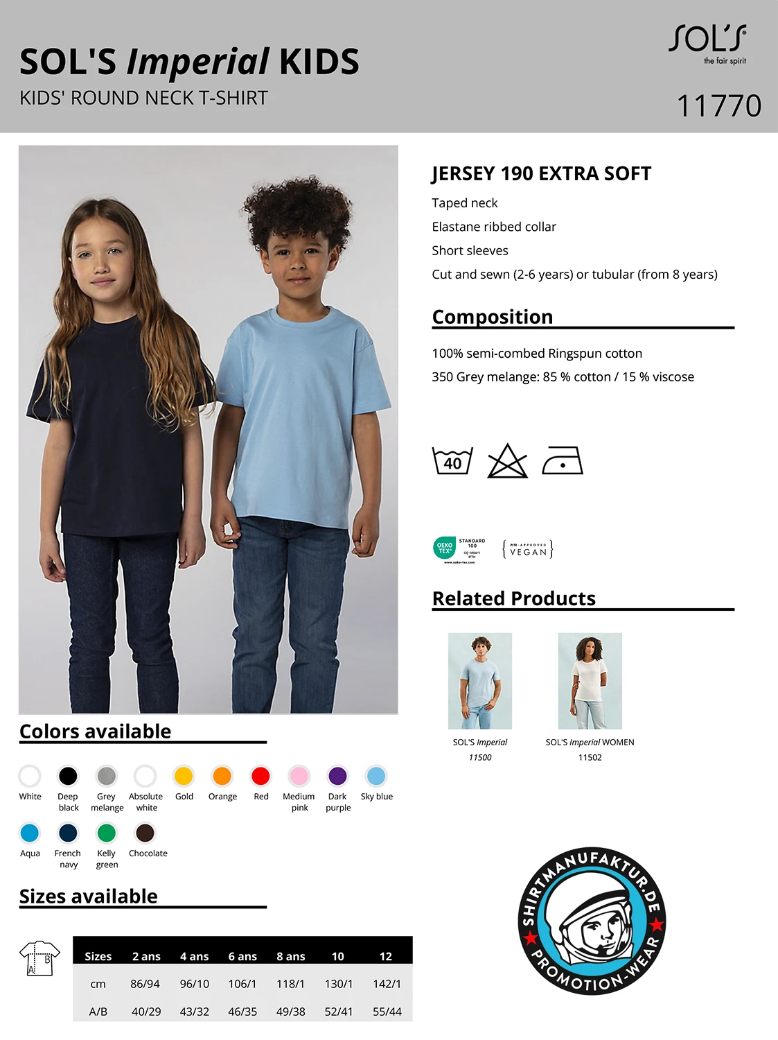 Sol's Kids Imperial T-Shirt Sol's Kids Imperial T-Shirt