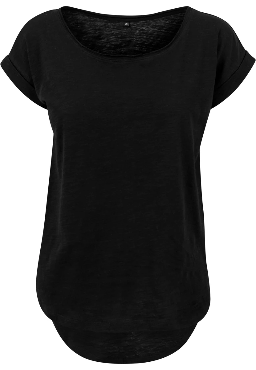 Build Your Brand Ladies Long Slub Tee