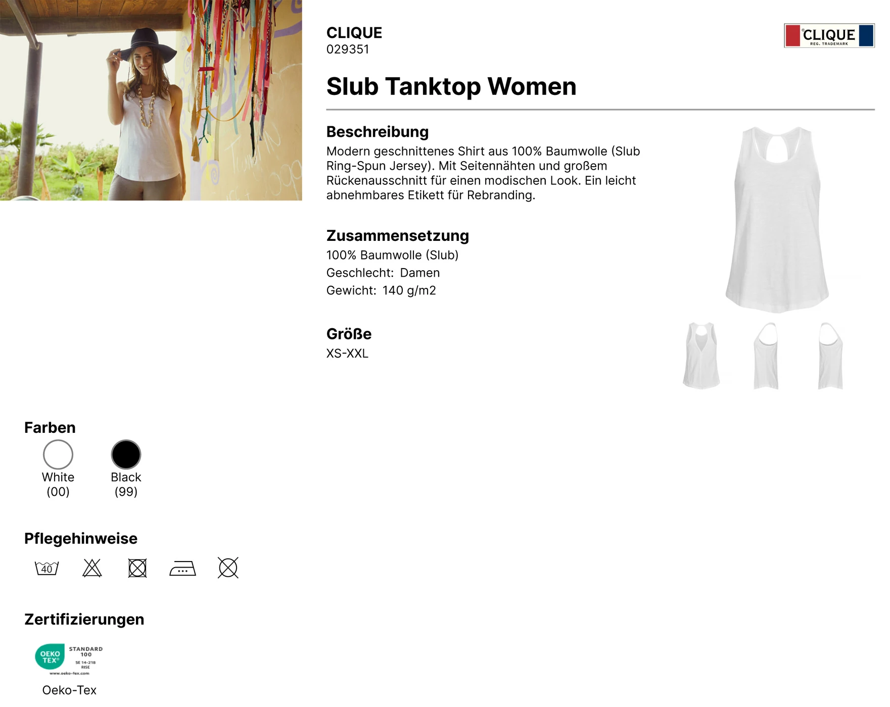 Clique Womens Slub Tanktop
