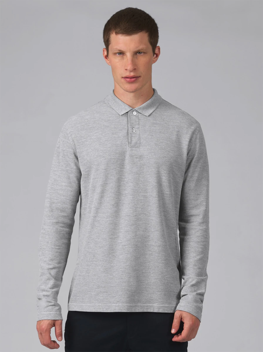 B&C Mens Longsleeve Polo ID.001