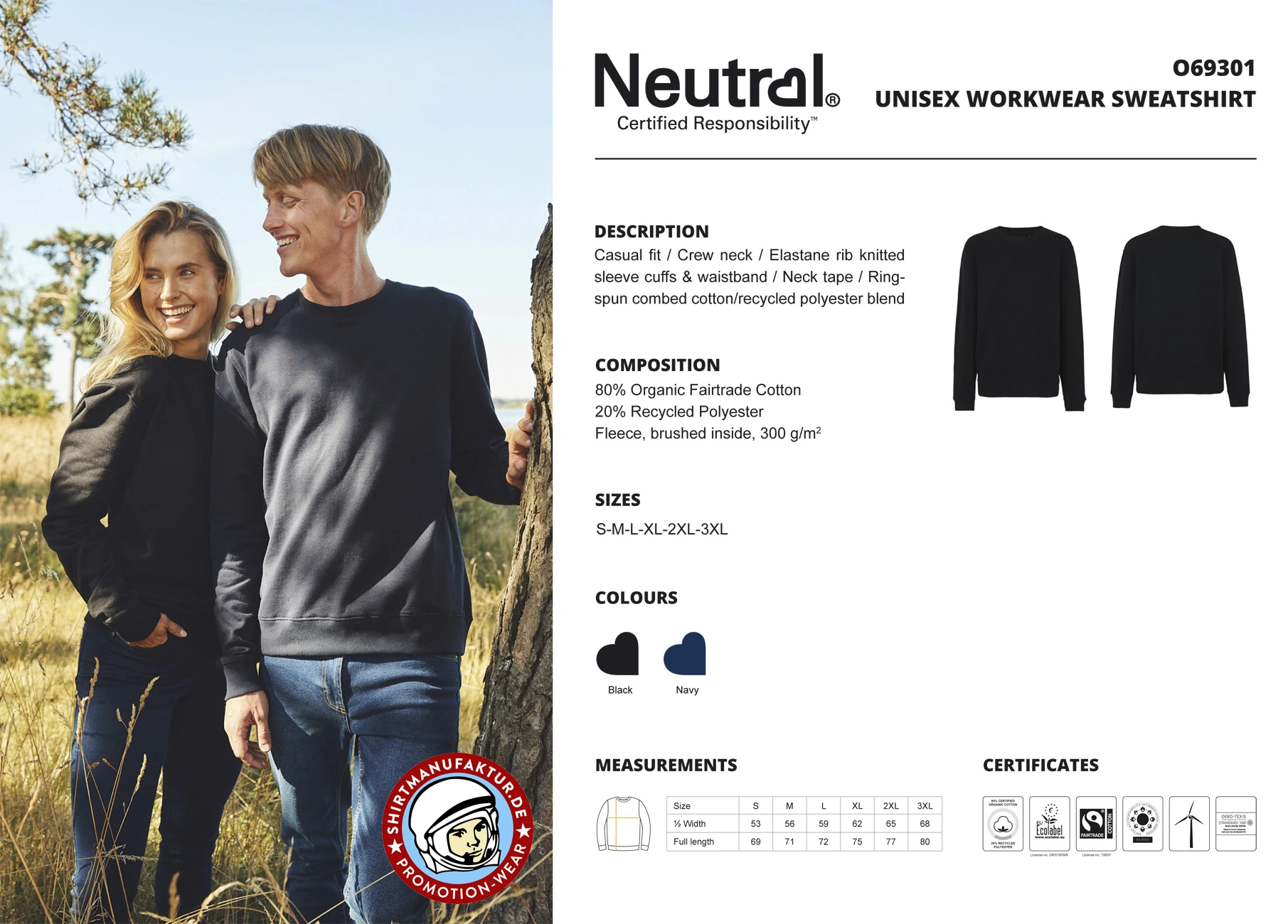 Neutral Unisex Workwear Sweatshirt