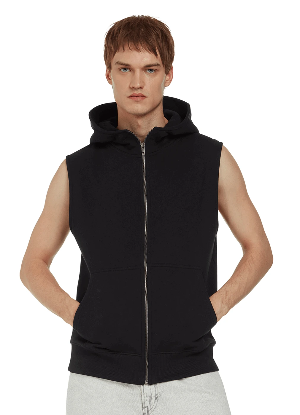 Earth Positive Sleeveless Full Zip Hoodie
