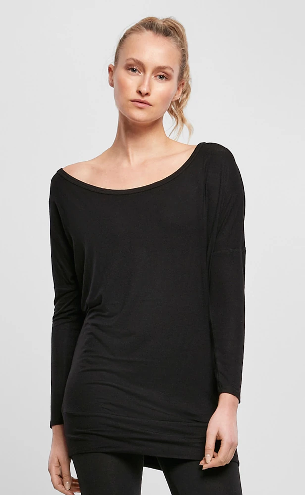 Build Your Brand Ladies Viskose Longsleeve 