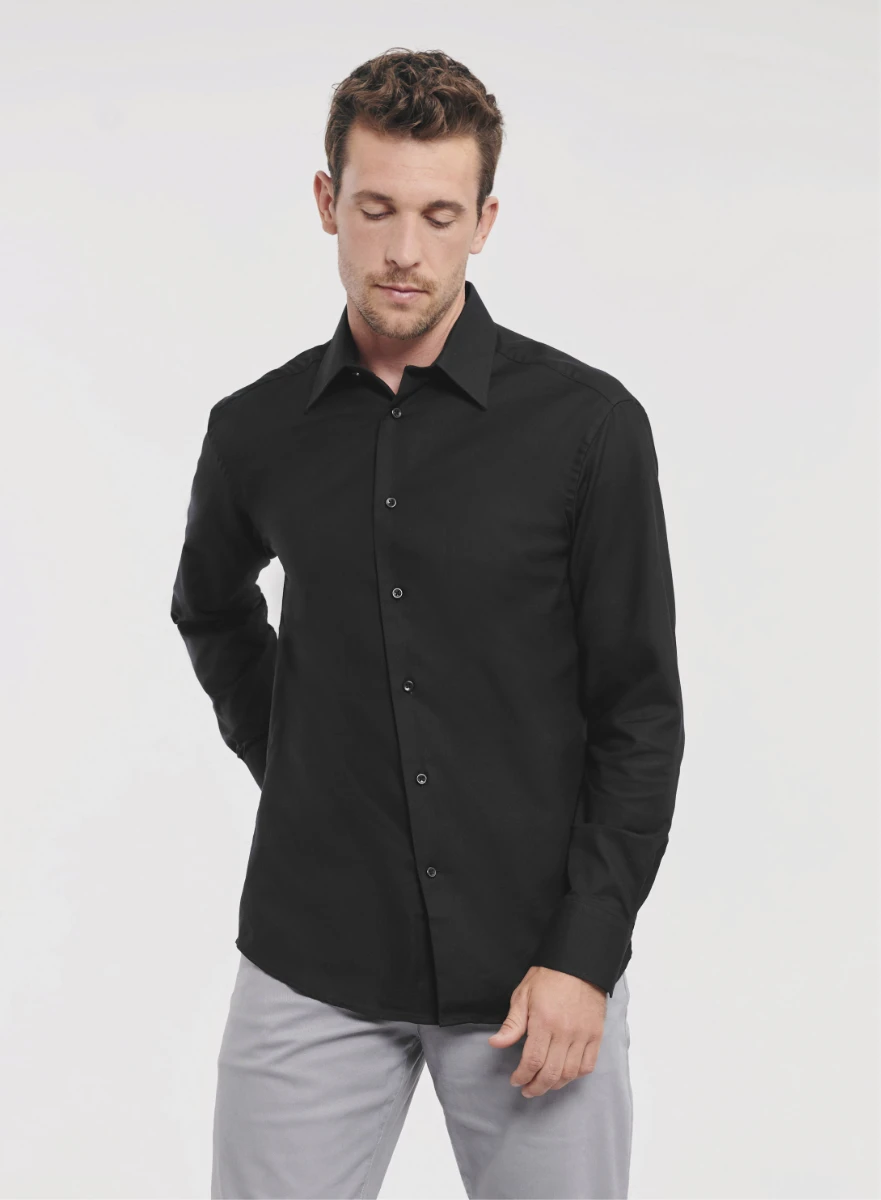 Russell Mens Longsleeve Tailored Oxford Shirt