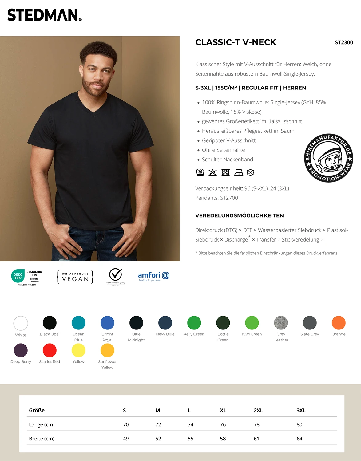 Stedman Classic-T V-Neck 