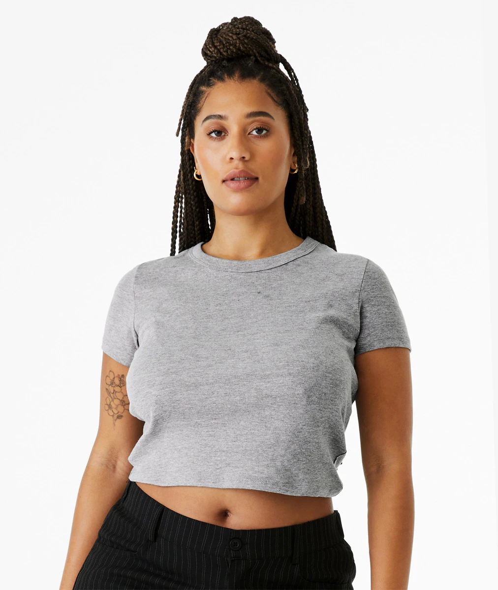 Bella Womens Micro Rib Baby Tee