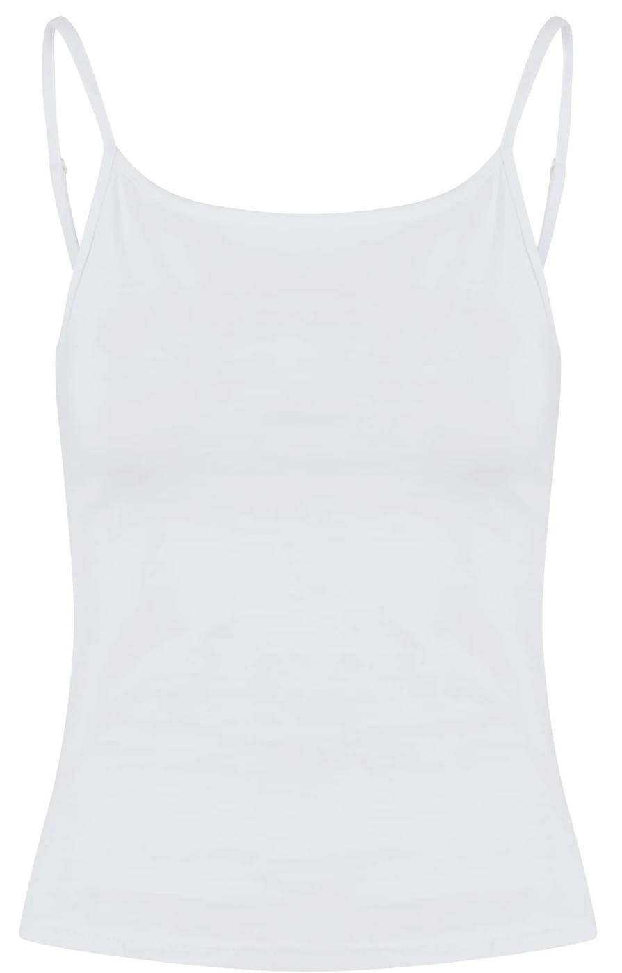 Build Your Brand Ladies Stretch Jersey Short Slim Top