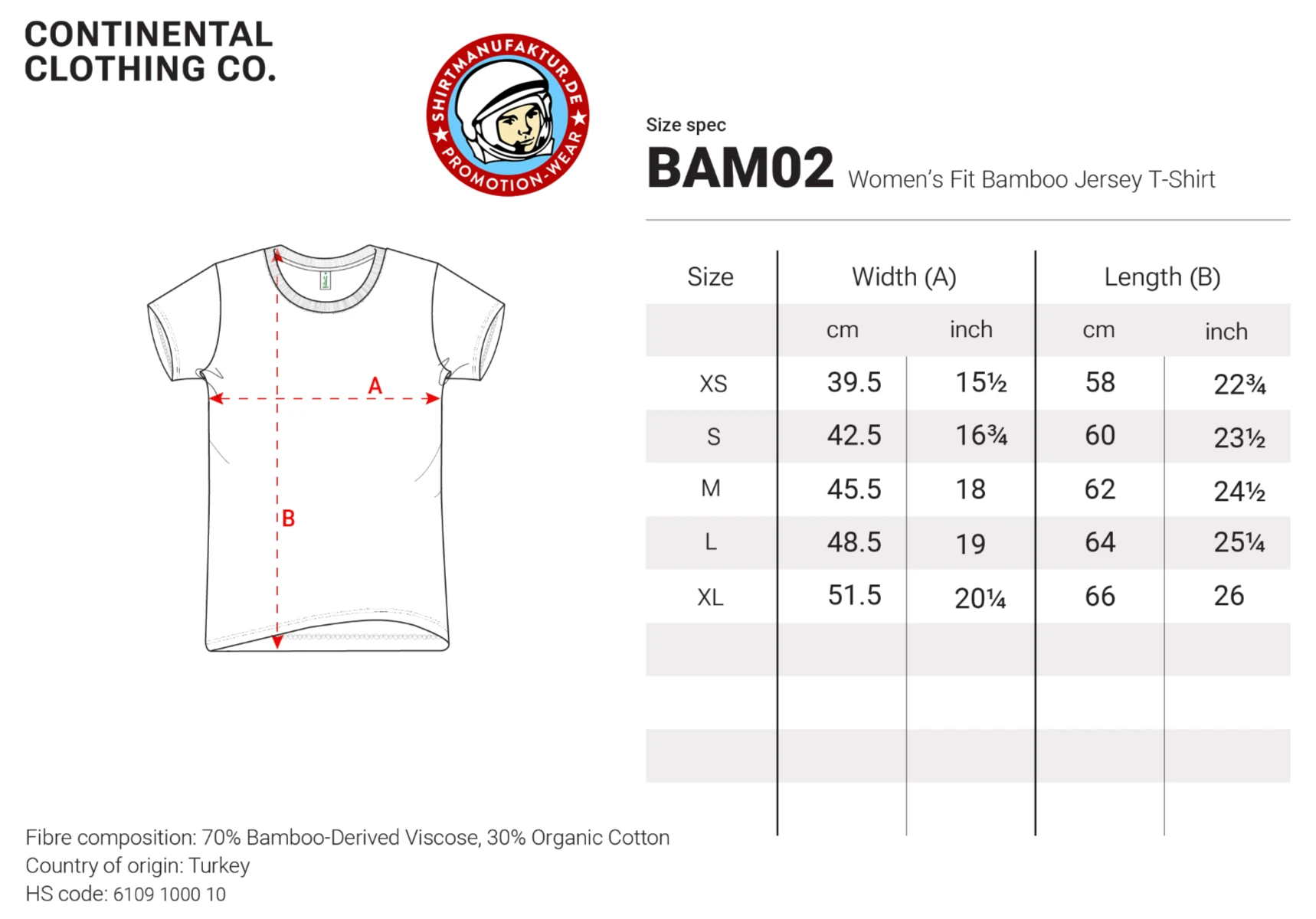 Earth Positive Womens Bamboo Jersey T-Shirt