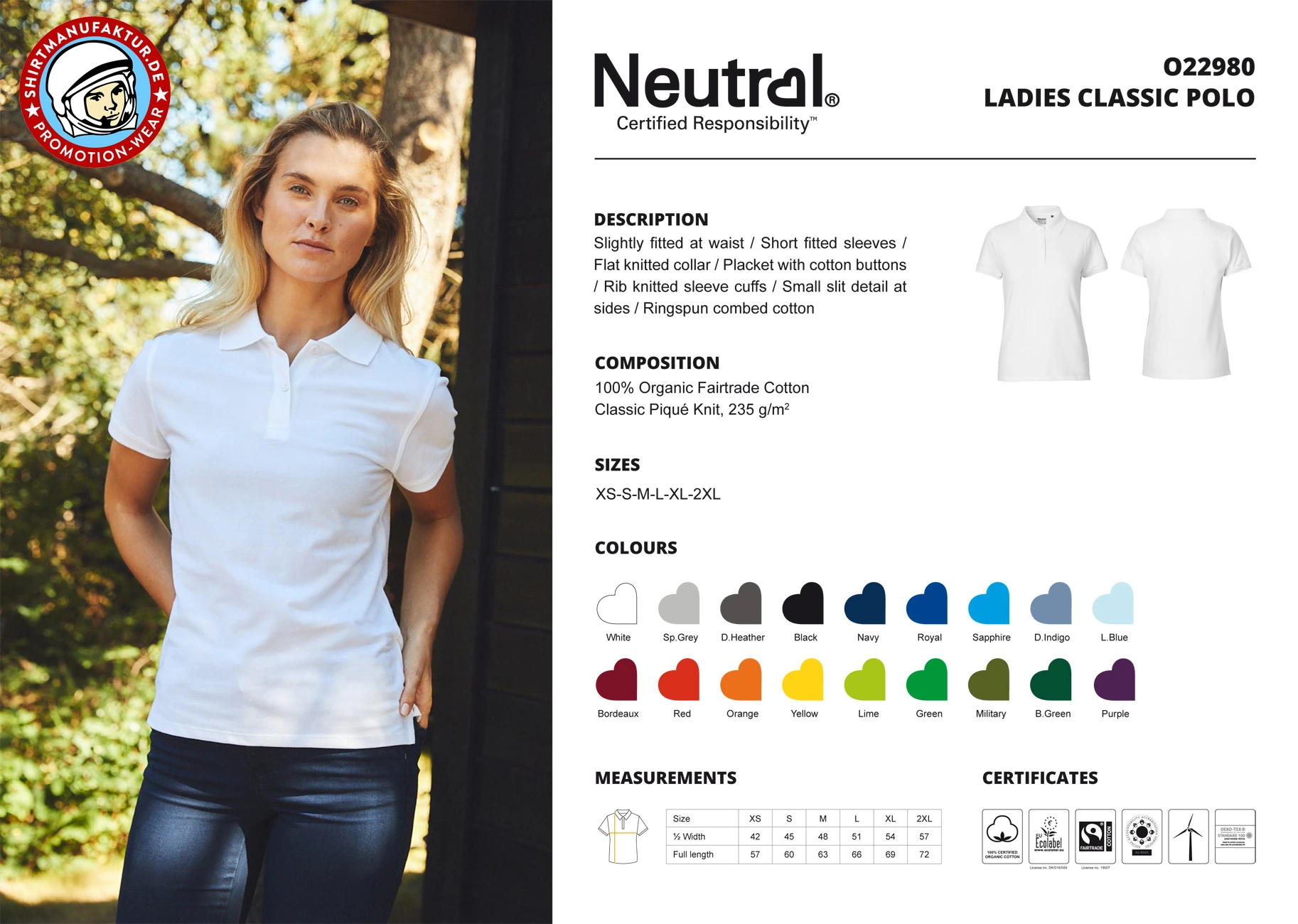 Neutral Ladies Classic Polo